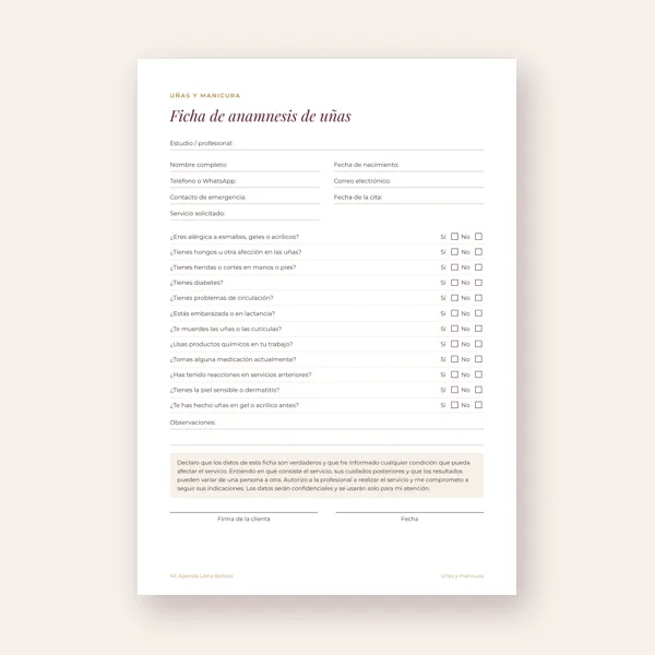 Fichas de anamnesis