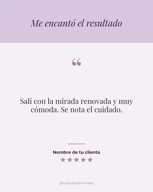 Plantilla de muestra: Testimonio